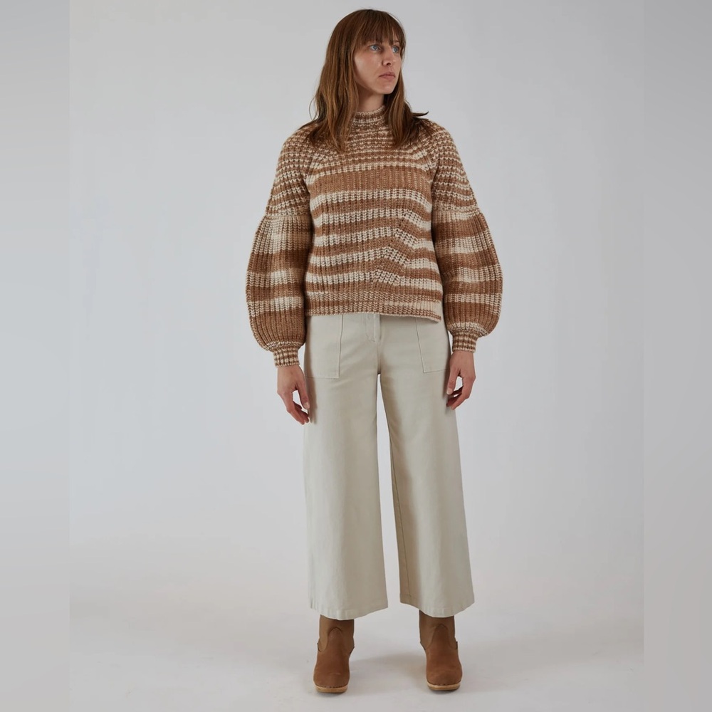 First Rite Linen Cotton Cargo Trouser Stone S